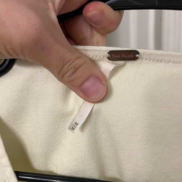 Cream Denim Dress. Free People. M. Barely Worn. - Picture 4 of 4